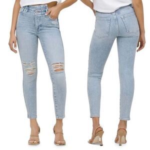 Good American Good Curve Skinny Crop 24 Blue 697 NWT‎